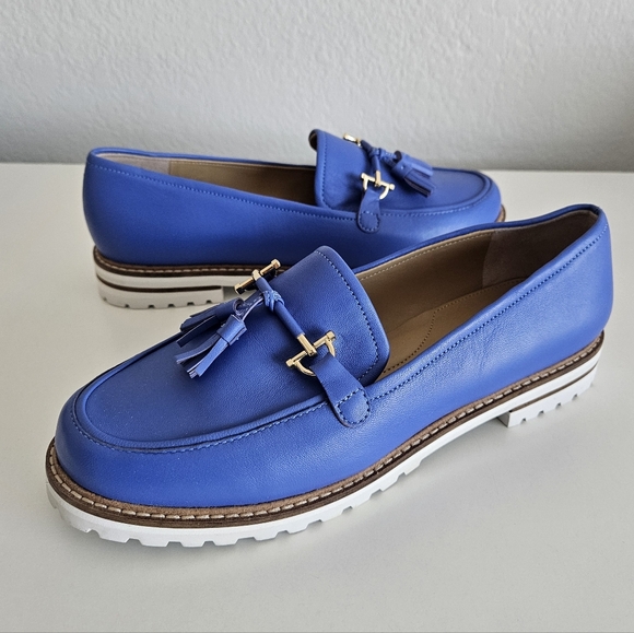 Talbots Shoes - Talbots Laura Tassel Horse Bit Soft Nappa Leather Loafer Biscayne Blue Women 8.5